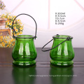 glass hanging candle jar 300ml green tealight candle holder glass candle jar